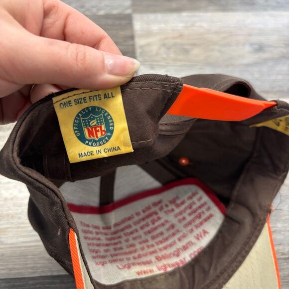 Vintage Logo Athletic NFL Cleveland Browns Orange Brown Mens OS Football Hat Cap - Picture 5 of 9